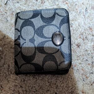 Coach Monogram Black and Gray Wallet